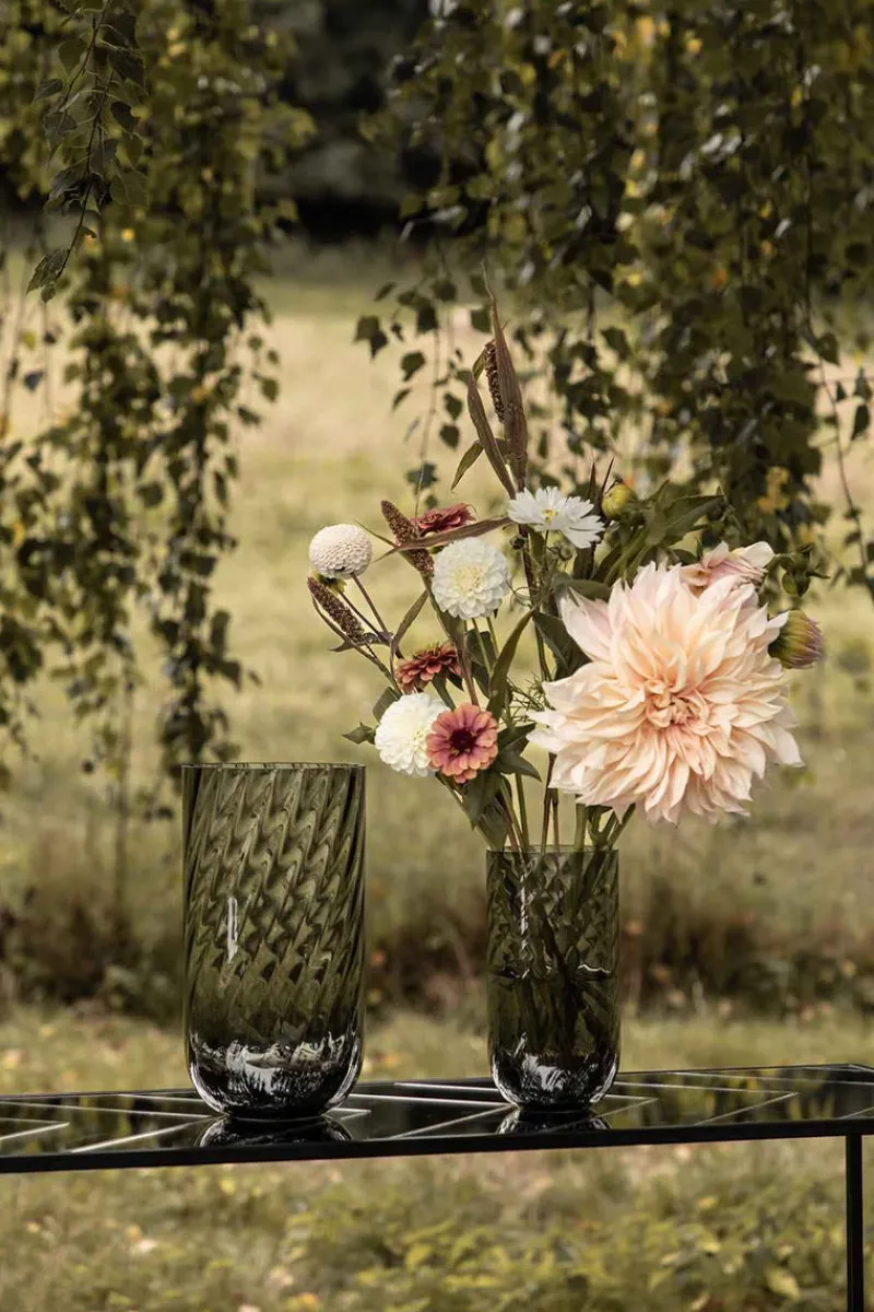 Specktrum Vaser^Meadow Swirl Cylinder Vase - Grey Medium
